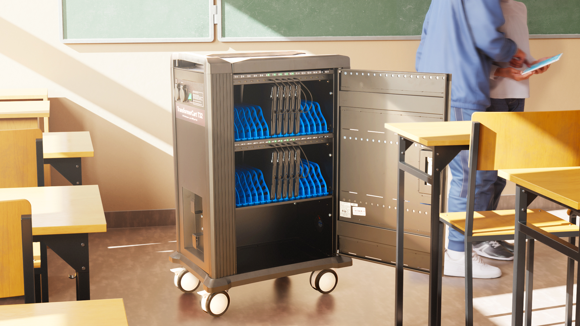 charging trolleys for tablets and laptops